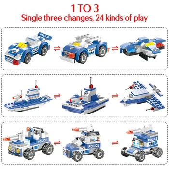 Karinės Miesto Policijos Sunkvežimis Stotis Robotų Šarvai Blokai Miesto SWAT Policijos Duomenys Plytų Žaislas Vaikams, Vaikas
