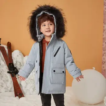 Vaikai balta antis žemyn striukė žiemos naujas gobtuvu storesnis žemyn paltai vaikai aukštos kokybės šilta apranga mergaitės ir berniukai parker ws1852