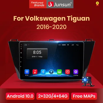 Junsun V1 Android 10.0 DSP CarPlay Automobilio Radijo Multimedia Vaizdo Grotuvas Auto Stereo GPS VW Tiguan R line 2016 - 2020 m. 2 din dvd