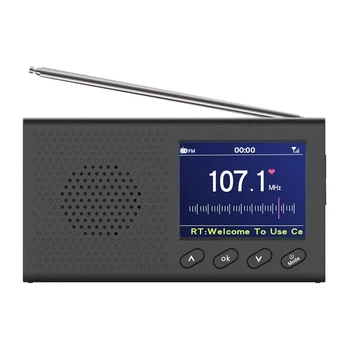 DAB Radijas su 2.4 Colių Spalvotas LCD Ekranas Įkraunamas Kišeninis Skaitmeninis FM, DAB MP3 Grotuvas, Skaitmeninis Imtuvas Transliacijos