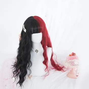 Alicegarden Lolita kasdien raudonos ir juodos spalvų atitikimo perukai Harajuku perukas moteris