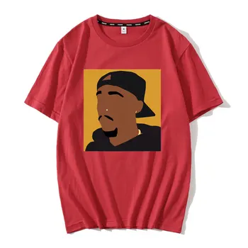 Tupac Shakur 2Pac Marškinėliai Hip-Hop Spausdinti Marškinėliai trumpomis Rankovėmis Basic Tee Punk Rap Marškinėliai Paplūdimys Juokinga Streetwear Tee Marškinėliai