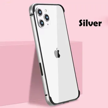 Prabanga Aliuminio Metalo Bumper Case For iPhone 12 Pro Max Atveju, atsparus smūgiams 7 8 Plus X Xr Xs Padengti Coque 