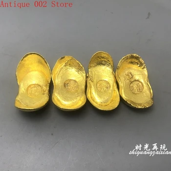 Antikvariniai aukso luito, aukso juosta likimo ir ilgaamžiškumas iššūkis monetos 4pcs