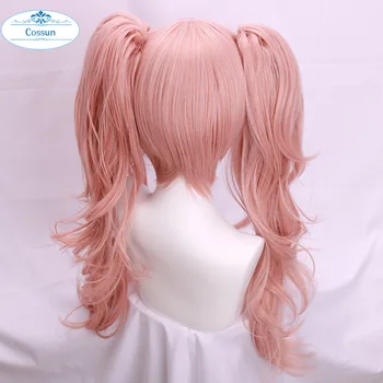 Anime Danganronpa Enoshima Junko perukas Cosplay Kostiumas Moterims Sintetinių Plaukų Helovinas Šaliai Vaidmuo Žaisti perukai+Hairnet+2 įrašai