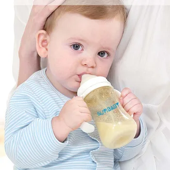 Mamadeira BPA Free Kūdikį Krūtimi Butelis Saugaus Silikono Spenelių Kūdikių Sultys, Pienas, Vanduo, Šėrimo Butelis Taurės Kūdikių Pieno Butelis