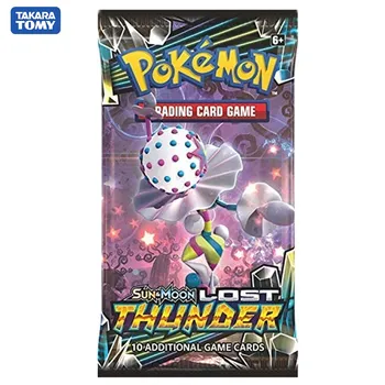 324pcs Pokemon TCG kortos: Sun & Moon Prarado Thunder Booster Box Kolekcines, Prekybos Kortų Žaidimas Vaikams, Žaislų, Dovanų Aukštos kokybės korteles