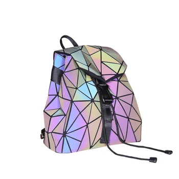 2020 m., moterims, kuprinės, Kietas rankinėje geometriniai šviesos maišelį bolsos nepilnamečių Merginų, Moterų Lazerio Diamond Studento Mokyklos Bagpack