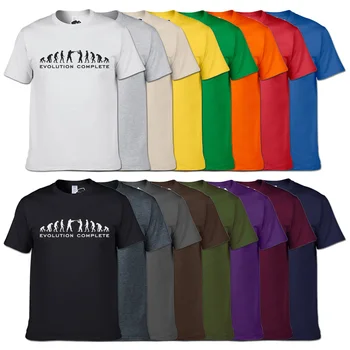 YUANQISHUN 2018 Karšto Juokinga Žmogaus Evoliuciją Visiškai marškinėliai Aukščiausios Kokybės vyriški Medvilnės, trumpomis rankovėmis, Tendencijos, Dizainas, 16 spalvų Unisex