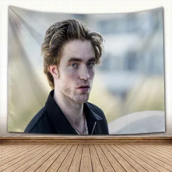 Gražus Robert Pattinson Gobelenas Spalvinga Psichodelinio Dekoratyvinė Danga Sienos Audinio Gyvenimo Kambario, Miegamasis Kilimams, Priedai