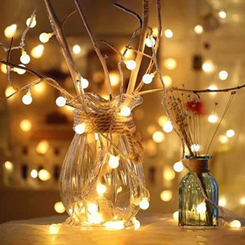 LED Pasaulyje String Žibintai, Baterija vandeniui lauko Kalėdų Girliandas Pasakų Šviesos Vestuves naujieji Metai 's Apdailos Dovana