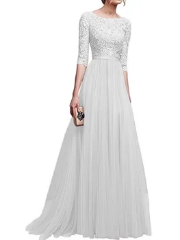 Suknelės Ilgos 2020 M., O Kaklo Šviesiai Pilkos Spalvos Rožinė Pusė Rankovės Vakare Gown Vestido L0387