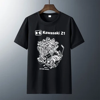 Kawasaki Z1 Kz Mpa Zx Variklio Cutaway Lt T Shirt Mens 2020 Naujas Mados Populiarus, O-Kaklo Viršūnes & Tees