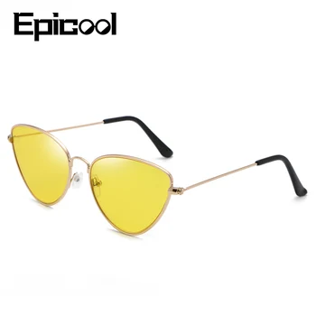 Epicool Cat Eye Akiniai nuo saulės Moterims Lydinio Rėmas Retro Classic Saulės akiniai Naujas Mados Prekės ženklo Dizaino Moteriški Akiniai nuo saulės