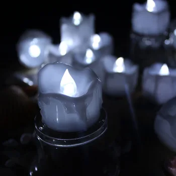 12PCS Laikmačio Funkcija Mirgėjimas Arbatos Žvakė Romantiška Flameless LED Žvakių Šviesos Lempos Dekoracija Namuose Šventė Vestuves