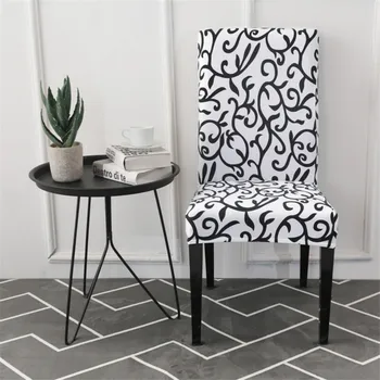 Spandex Elastinga Spausdinimo Valgomojo Kėdė Slipcover Šventinių Biuro Kėdė, Modernios Kėdės Slipcover Nuimamas Anti-purvinas Kėdės Apima