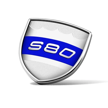 1-2 vnt VOLVO S40 S60 S80 S90 V40 V60 V90 XC40 XC60 XC9 C30 Shield Logotipo Lipdukas Pusės Sparnas Kūno Emblema Lentele Automobilių Tiuningas