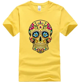 XINYI vyriški T-shirt Aukštos Quality cottonT-shirt gatvės stilius laisvas kietas kaukolė spausdinti vyrų marškinėliai atsitiktinis trumpomis rankovėmis Vyrams
