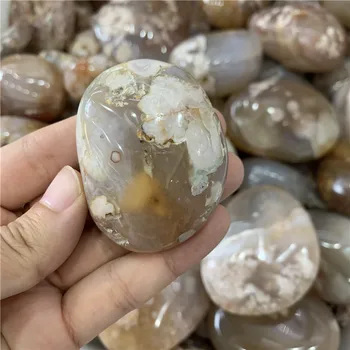 Geriausia pardavimo kaina 1000g natūralus vyšnių agatas poliruotas akmuo reiki healing kristalai ritosi palm akmenį namų puošybai