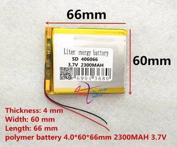 Geriausia akumuliatoriaus prekės 3.7 polimero ličio baterija 406066 2300mah mažas žaislas, MP4, GPS, MP3 navigacijos mobiliojo maitinimo 406065