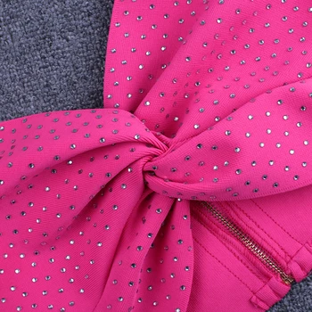 Ocstrade Moterys 2 Gabalas Bodycon Suknelė Šalis Naktinis Klubas 2019 Naują Atvykimo Neon Pink Apynasrio Seksualus Tvarstis Suknelės Dviejų Dalių Tvarstis