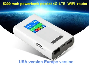 LR513 5200mAh galia banko 3G 4G LTE, wifi maršrutizatorius Belaidis Atrakinta kišenėje Hotspot dual Sim Card Slots RJ45 port automobilių wifi modemas