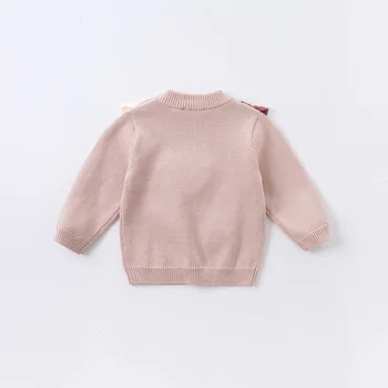 DBM14516-1 dave bella rudenį mielas kūdikis merginos ruched megzti megztinis vaikai mados puloveris bamblys boutique viršūnės
