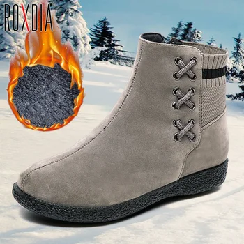ROXDIA sniego žiemos moterų batai naujas mados moters batai ponios darbo šiltų batų plius dydis 35-43 prekės RXM649