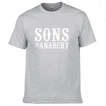 SOA Sons of anarchy vaikas Mados SAMCRO Print T-Shirt Vyrai Mada Harajuku HipHop trumpas rankovės Medvilnės Atsitiktinis Vyrai Tee Marškinėliai