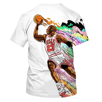 2021 m. vasarą T-shirt vyrų krepšinio žvaigždė 3D spausdinimo mados vyriški ir moteriški marškinėliai minkštos tekstūros atsitiktinis mados vyrų clothi