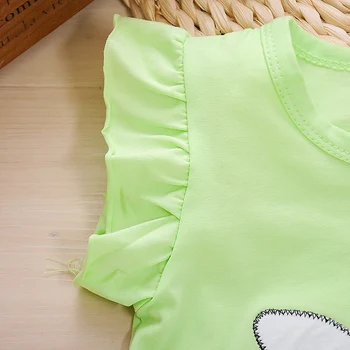 Kūdikių mergaičių drabužių rinkiniai vasaros naujagimių medvilnės mielas marškinėliai+šortai 2vnt sportiniai kostiumai už bebe merginos bamblys animacinių filmų medvilnės apranga
