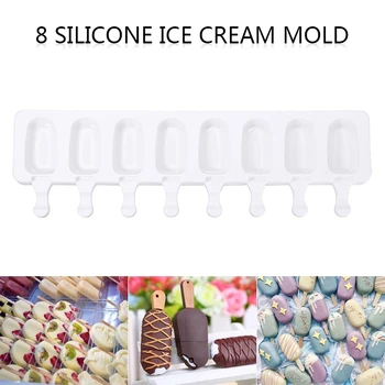 8 Ertmės Silikono Ledų Baras Pelėsių Šaldytų Ledų Popsicle Pelėsių Namuose 