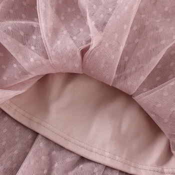2020 Mados Moterų Rožinė Sundresses Pamušalas 2 vnt Vestidos Verano Seksualus ilgomis Rankovėmis Maxi korėjos V-kaklo Aukštos Juosmens Kleider Damen