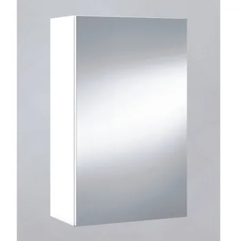 Veidrodinė Spintelė, vonios ar tualeto, pakabinti su 1 durų ir 2 lentynos patalpų baltos spalvos ryškumą 40x65x21cm