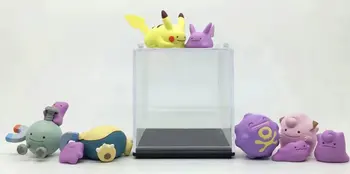 Takara Tomy Pokemon, tas Pats 5vnt/set Veiksmų Skaičius, Žaislai Snorlax Pikachu Magnemite Swirlix 4cm