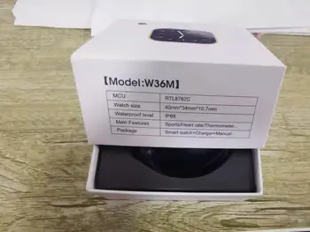 2021 IWO W36 Smart Žiūrėti 44mm 1.75 inchWireless įkrovimo IP68 Vandeniui Sporto Smartwatch fitness tracker PK W26 W46