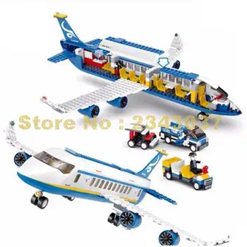 463pcs oro autobusu, lėktuvu aviacijos transporto orlaivių transporto priemonės blokai 6 Žaislas