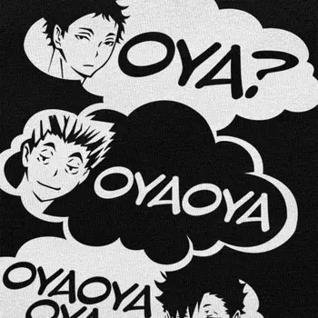 Oya Oya Oya Haikyuu Marškinėliai Vyrams Kuroo Anime Bokuto Manga Marškinėlius Shoyo Tinklinis Kūrybos Tee Trumpomis Rankovėmis Medvilnės Marškinėliai