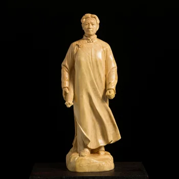 Mao Dzedunas Medžio masyvo Amatų Pirmininko Mao Skulptūra 18cm Medžio Drožinių Ornamentais Kambarį Apdaila Namo Apdaila