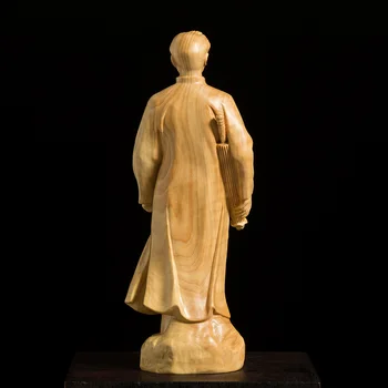 Mao Dzedunas Medžio masyvo Amatų Pirmininko Mao Skulptūra 18cm Medžio Drožinių Ornamentais Kambarį Apdaila Namo Apdaila