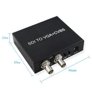 SDI (SD-SDI/HD-SDI/3G-SDI) VGA+CVBS/AV+SDI Konverteris Remti 1080P už Ekranas/Kamera/Ekranas su adapteriu