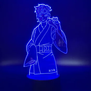 Led Nakties Šviesos Naruto Hirokazu Vaikų Miegamasis su baterijomis Šviesos Spalva Keičiasi naktinė lempa Vaikams Dovanų Animacinių filmų 3D Lempos