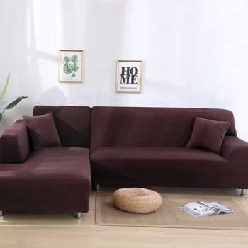 Vientisos spalvos spandex Kampe sofa padengti gyvenamasis kambarys sofos padengti sekcija, sofa-slipcover ruožas L formos sofa chaselong