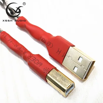 XSSH Garso Gryno OFC Vario, Sidabro Garso Pratęsimo Laidas Nerijos Aux USB DAC AV Vaizdo Garso Išvestis, USB 2.0 A-B Kabelį