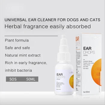 Pet Ear Cleaner 50ml Augintinio Ausų Erkės Ausų Valiklis Cleaner Kačių Ausų Plauti Šunų Ausų Tvaikas Skystis, Valymo Reikmenys