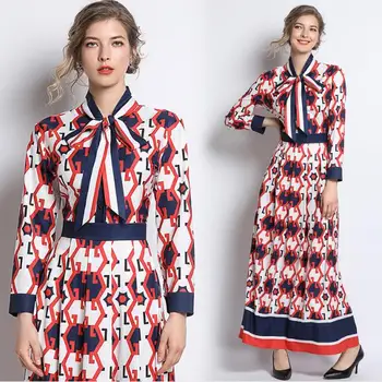 Moterų Elegantiškas-line Dresss 2020 naujas Mados peteliškę ilgomis Rankovėmis Slim moterų Pavasario Atsitiktinis Suknelė artimuosiuose Rytuose ilgai drabužius M-2XL
