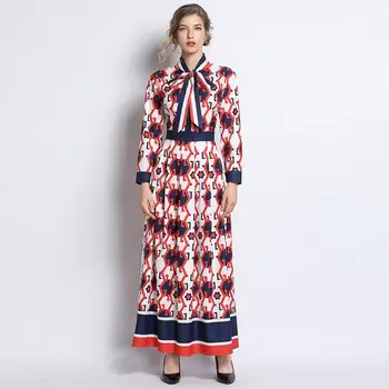 Moterų Elegantiškas-line Dresss 2020 naujas Mados peteliškę ilgomis Rankovėmis Slim moterų Pavasario Atsitiktinis Suknelė artimuosiuose Rytuose ilgai drabužius M-2XL
