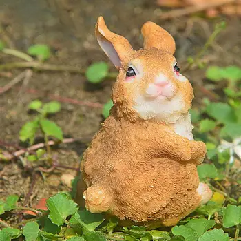 2VNT Mini Rabbit Puošmena Bonsai Moss Microlandscape Apdailos (2 Stilius)