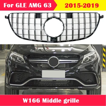 ABS Automobilių Optikos Centras GT priekines Groteles Buferio Vertikali Juosta Viduryje grotelės Mercedes-Benz GLE AMG 63 W166-2019 GLE63