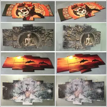 Šiuolaikinės Tapybos Drobės Rėmo HD Atspausdintas Sienos Menas Nuotraukas 3 Gabalus Gražus Jūros Saulėlydžio Peizažas Plakatai, Kambario, Namo Apdaila